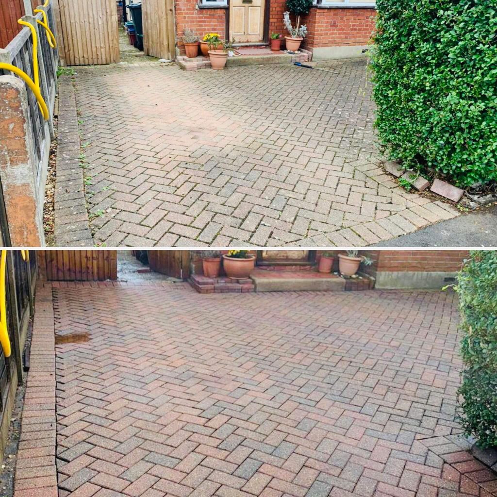 ADC driveway cleaning before and after