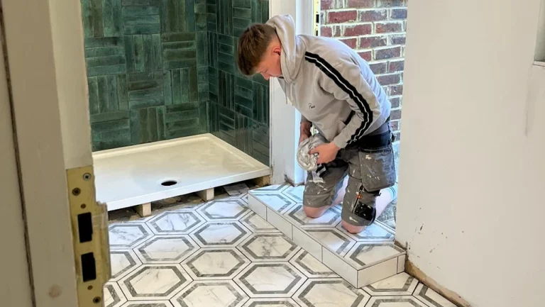 Oatley Tiling bathroom floor and shower work