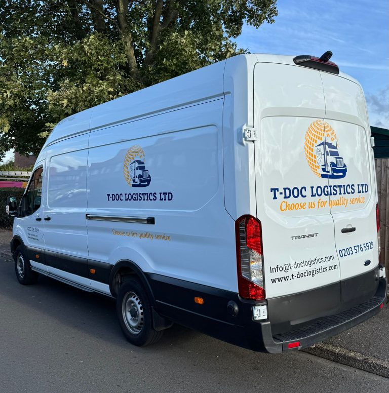 T-Doc Logistics branded removal and delivery van